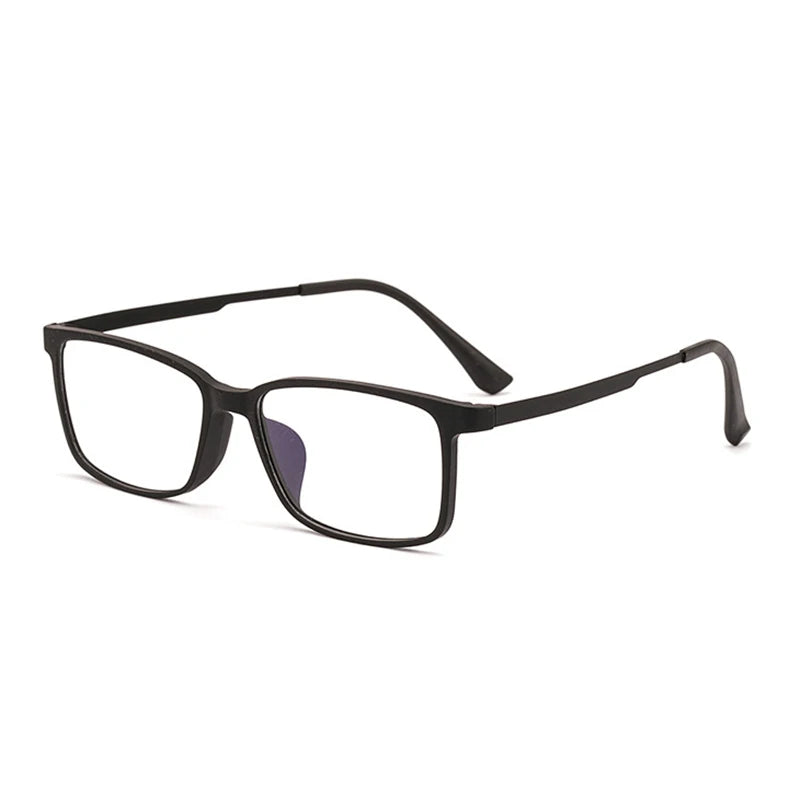 Hotony Unisex Full Rim Square Tr 90 Titanium Eyeglasses 3063 Full Rim Hotony black  