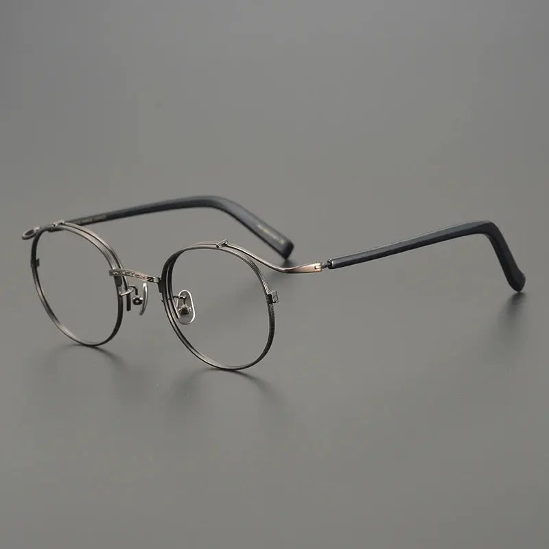 Bobbie Full Rim 445022 Unisex Titanium Oval Round Frames FuzWeb