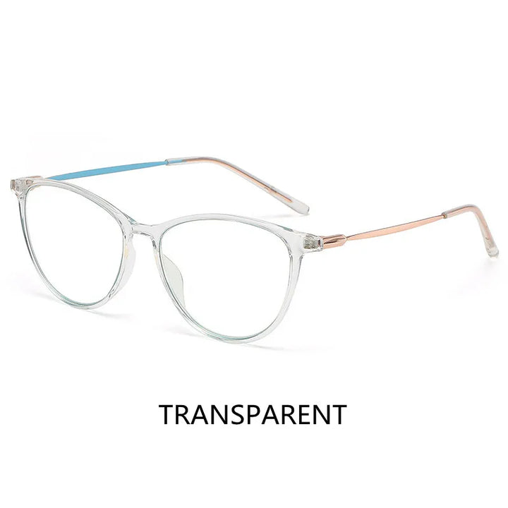 Kocolior Unisex Full Rim Cat Eye Tr 90 Alloy Hyperopic Reading Glasses S902 Reading Glasses Kocolior Transparent China +25