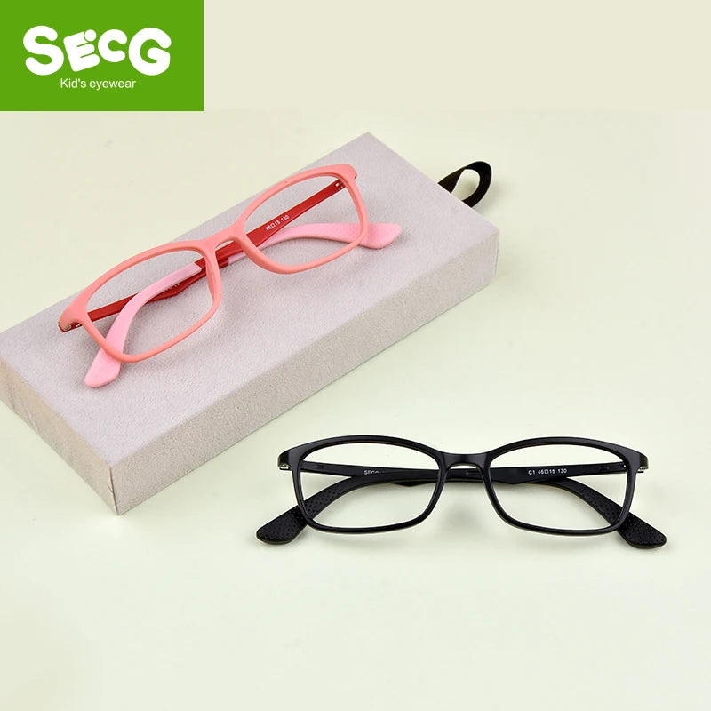 Secg Unisex Children's Full Rim Square PPSU Silicone Eyeglasses 2829 Full Rim Secg   