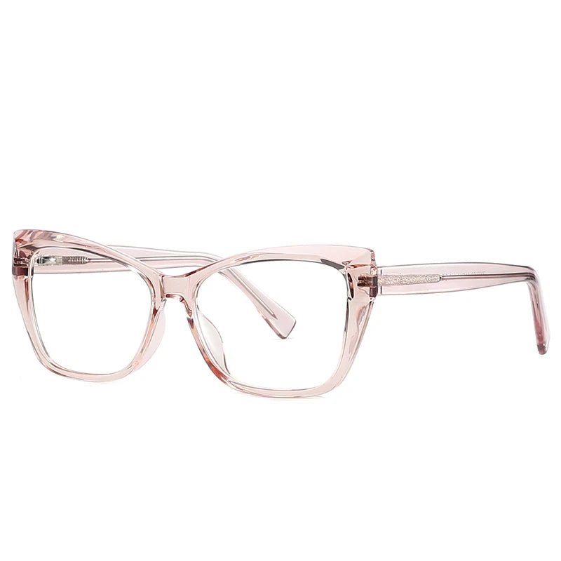 Hotochki Womens Full Rim Cat Eye Plastic Eyeglasses 2002 Full Rim Hotochki Pink  
