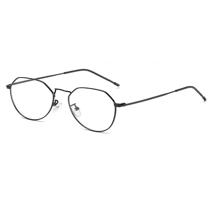 Hotony Women Full Rim Flat Top Round Alloy Eyeglasses 42021 Full Rim Hotony   