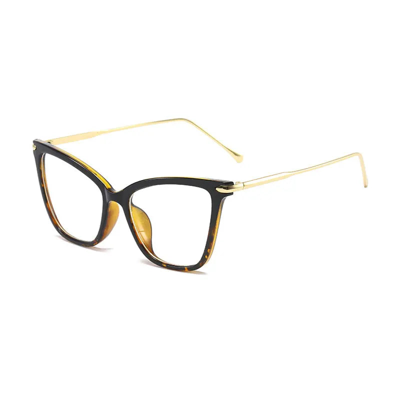 Hotony Women's Full Rim Square Cat Eye Alloy Eyeglasses 97024