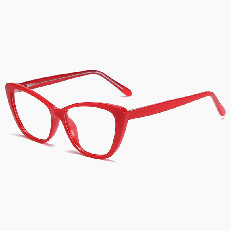 Hotony Women's Full Rim Square Cat Eye Pc Alloy Eyeglasses 72004