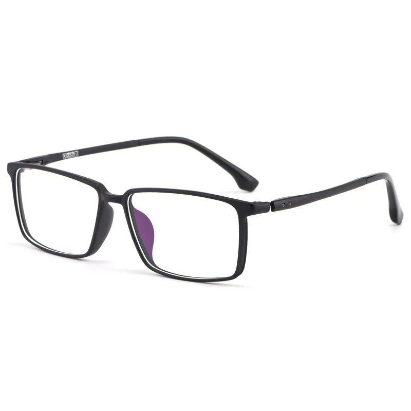 Eleccion Unisex Full Rim Square Ultem Eyeglasses 9810 Full Rim Eleccion C1. Matte Black