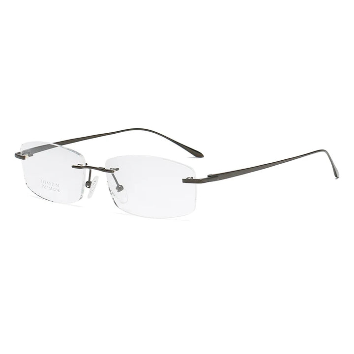 Zirosat Women's Rimless Oval Rectangle Titanium Eyeglasses 9037