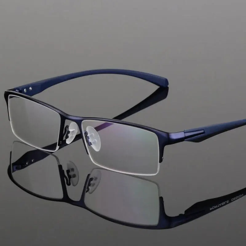 Hotochki Unisex Semi Rim Square Alloy Eyeglasses 69065
