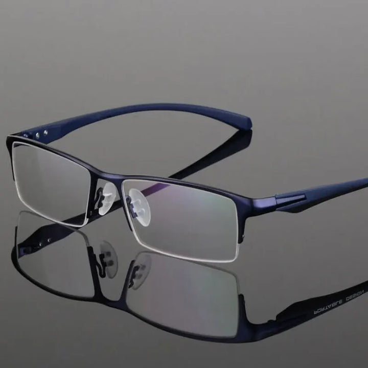 Hotochki Unisex Semi Rim Square Alloy Eyeglasses 69065
