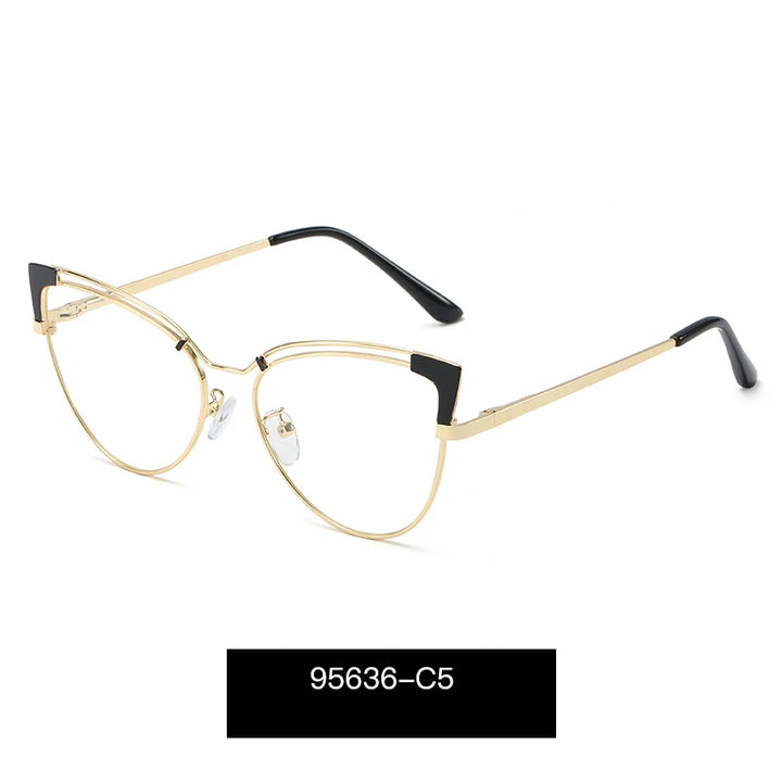 Hotony Women's Full Rim Oval Cat Eye Tr 90 Alloy Eyeglasses 495636