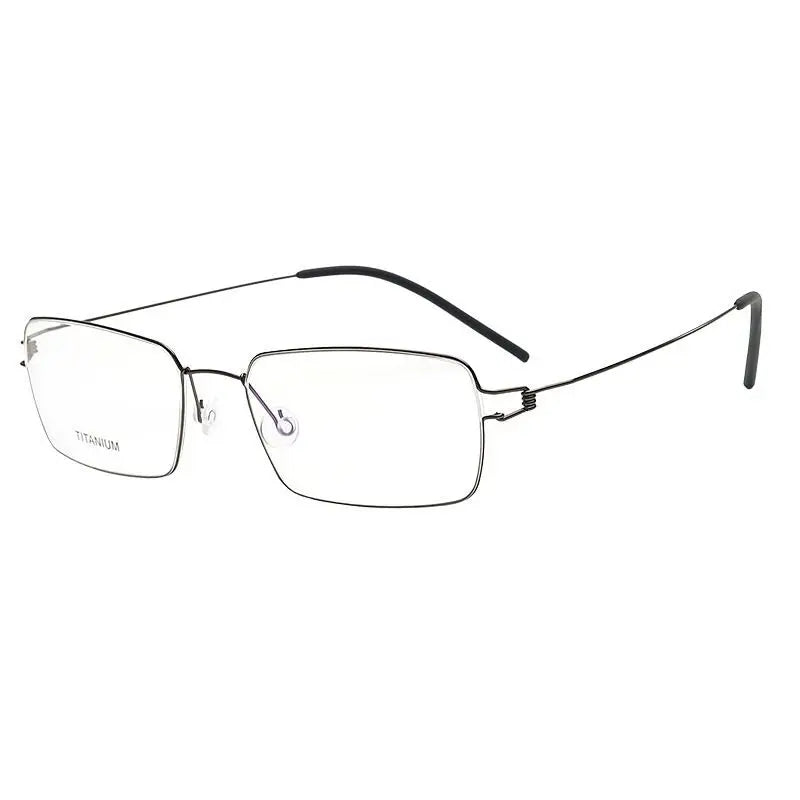 Aimee Unisex Full Rim Square Screwless Titanium Alloy Eyeglasses 19425 Full Rim Aimee   