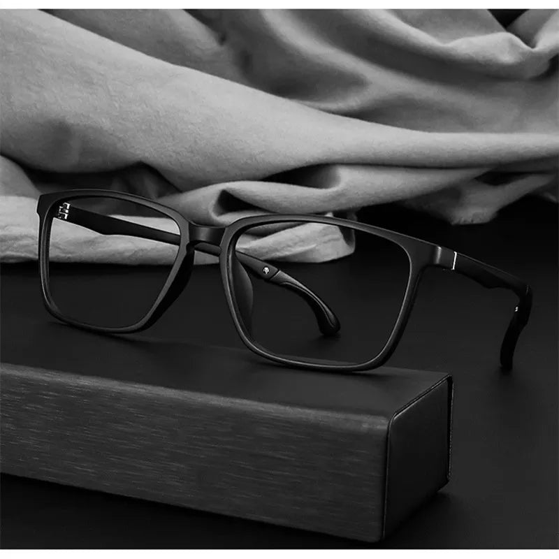 Kocolior Unisex Full Rim Tr 90 Alloy Square Hyperopic Reading Glasses 6010 Reading Glasses Kocolior   