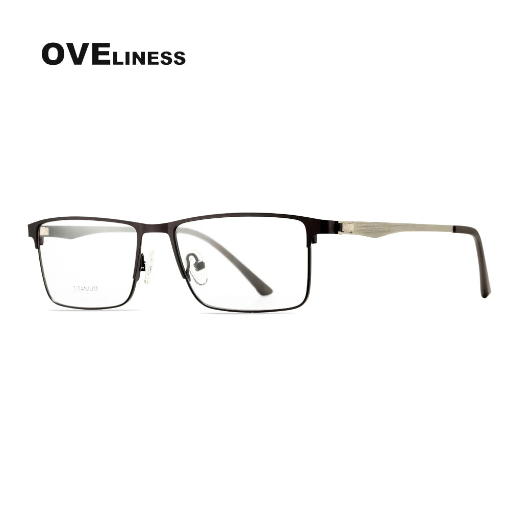 Oveliness Unisex Full Rim Square Screwless Alloy Eyeglasses 98684