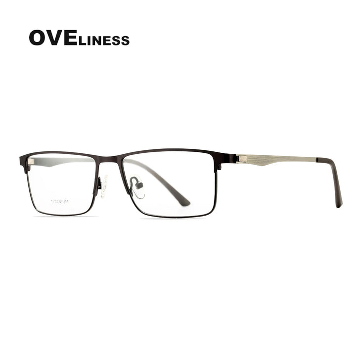 Oveliness Unisex Full Rim Square Screwless Alloy Eyeglasses 98684