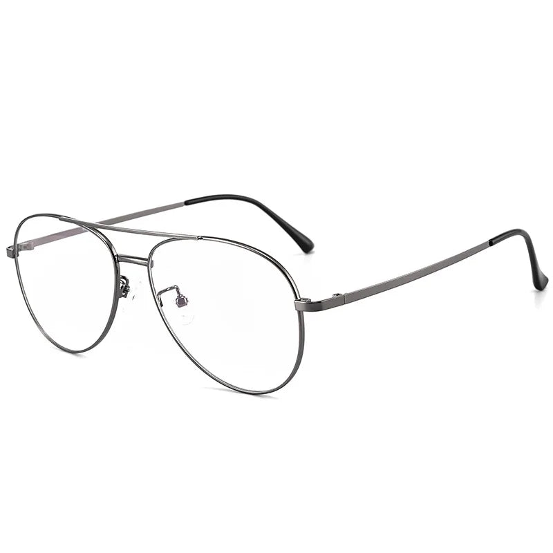 Kocolior Unisex Full Rim Large Oval Double Bridge Titanium Eyeglasses 2194 Full Rim Kocolior   