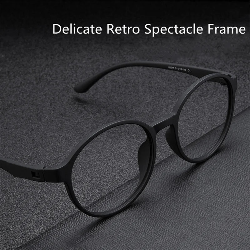 Kocolior Unisex Full Rim Round Tr 90 Hyperopic Reading Glasses 66016 Reading Glasses Kocolior   