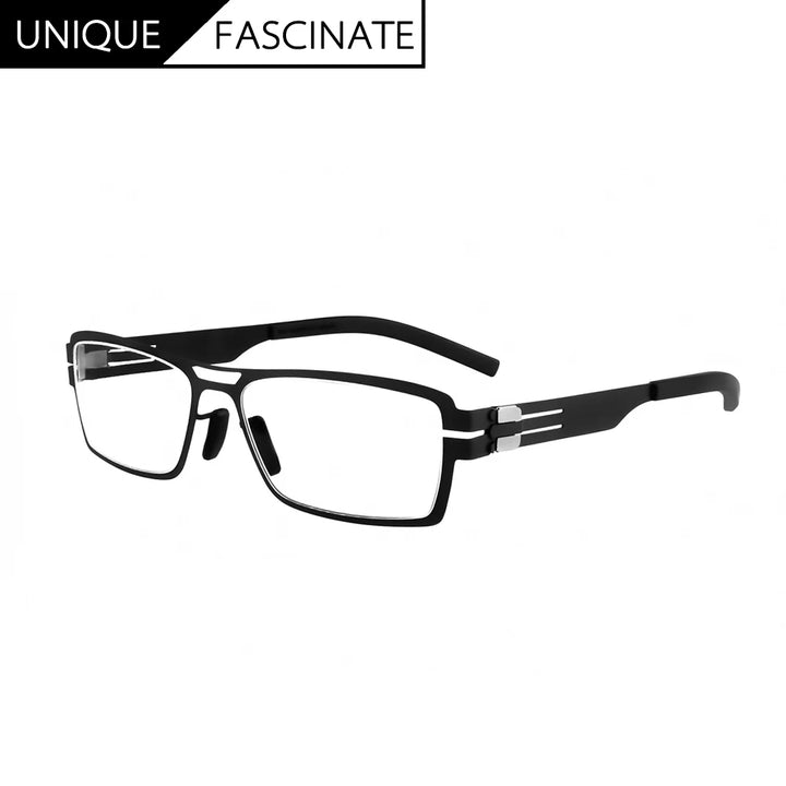 Aimee Unisex Full Rim Square Screwless Stainless Steel Eyeglasses 1173 Full Rim Aimee   