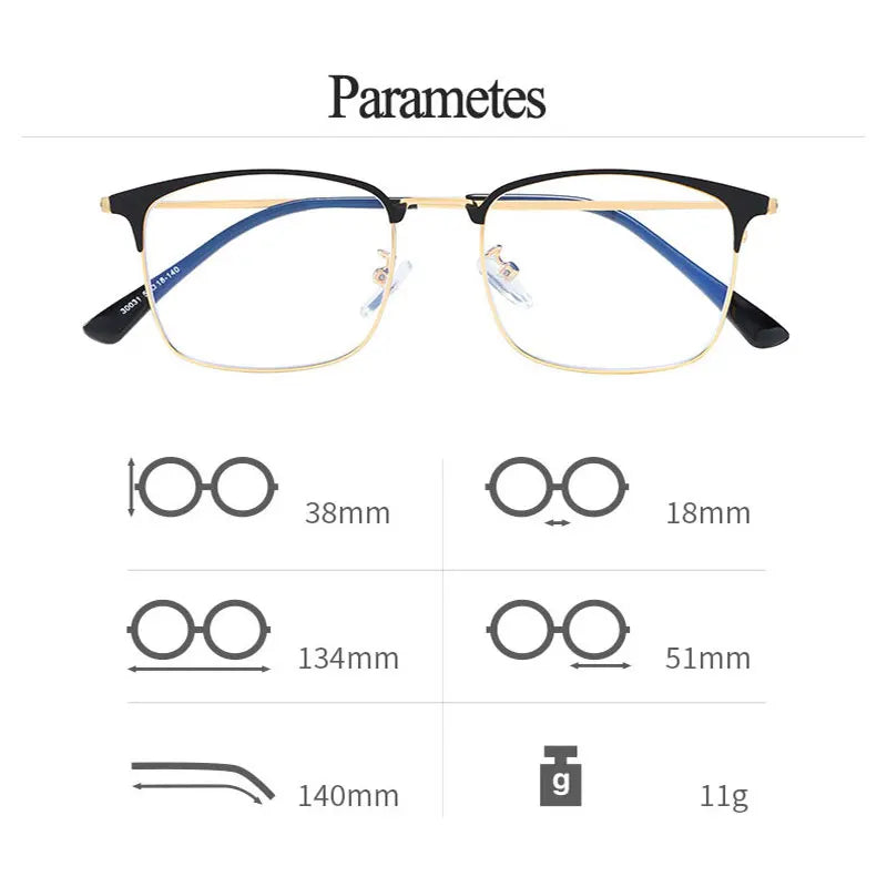 Hotochki Women's Full Rim Square Tr 90 Alloy Eyeglasses 30031