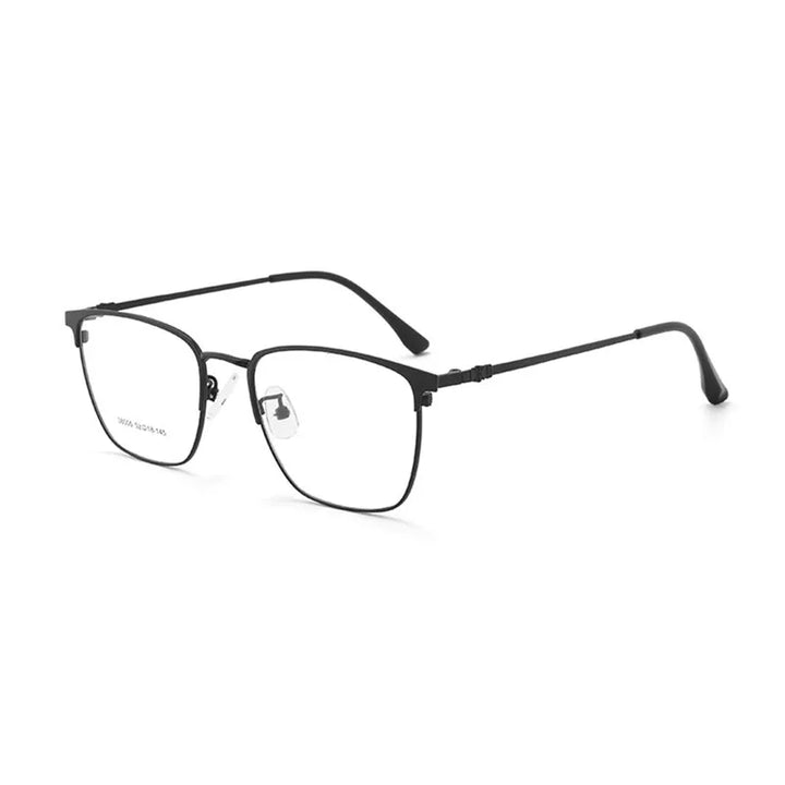 Kocolior Unisex Full Rim Square Acetate Alloy Hyperopic Reading Glasses 38005 Reading Glasses Kocolior Black China +25