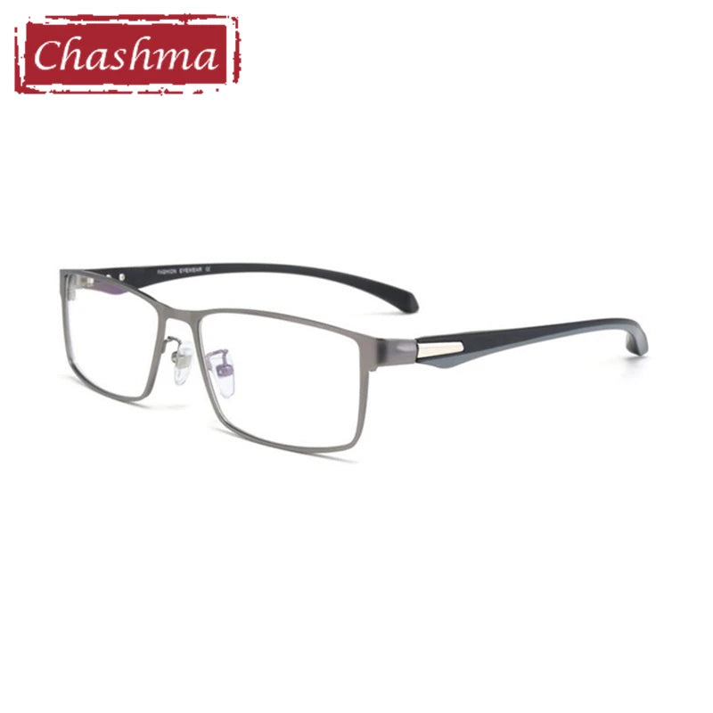 Chashma Men's Semi Full Rim Square Tr 90 Alloy Eyeglasses 66071/85