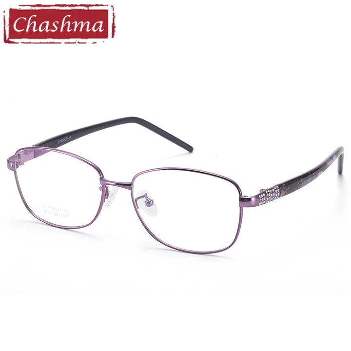 Chashma Women's Full Rim Polygon Square Titanium Eyeglasses 589111