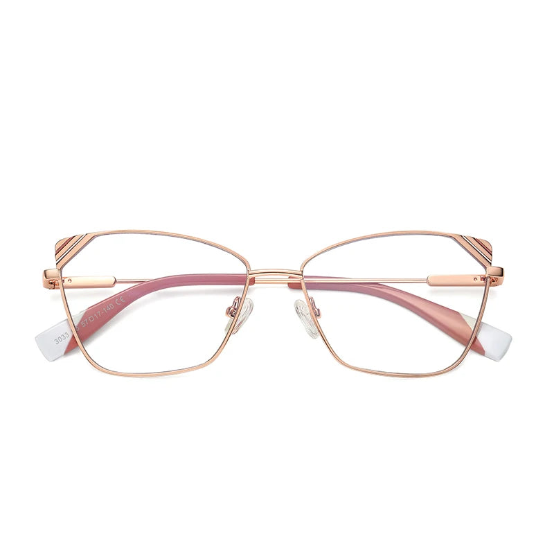 Hotony Women's Full Rim Square Cat Eye Alloy Eyeglasses 30339