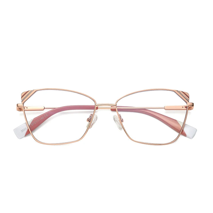 Hotony Women's Full Rim Square Cat Eye Alloy Eyeglasses 30339