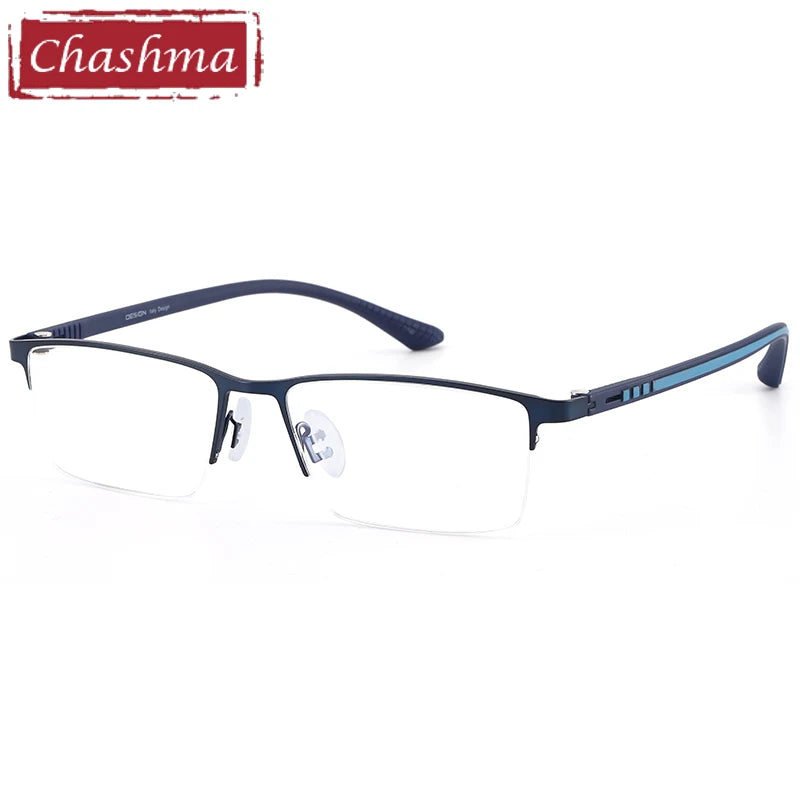 Chashma Ottica Men's Semi Rim Titanium Steel Eyeglasses 93874