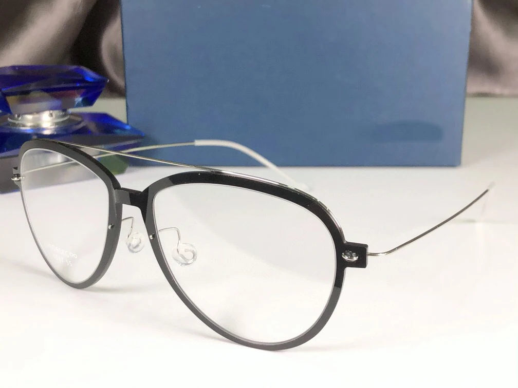 Aimee Unisex Full Rim Oval Double Bridge Titanium Eyeglasses 46547 Full Rim Aimee