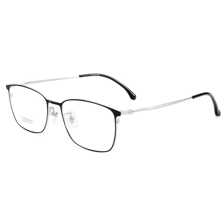 Kocolior Unisex Full Rim Square Titanium Alloy Eyeglasses 89022 Full Rim Kocolior   