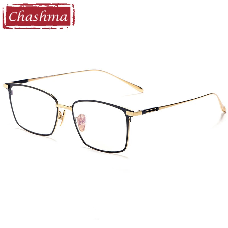 Chashma Ochki Women's Full Rim Square Titanium Eyeglasses 18317