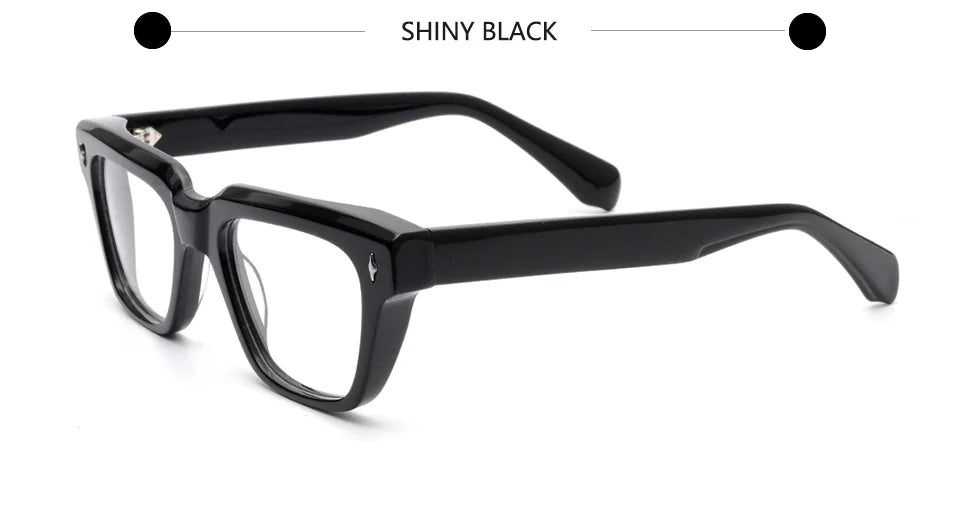 Esnbie Unisex Full Rim Square Brow Line Acetate Eyeglasses 613611