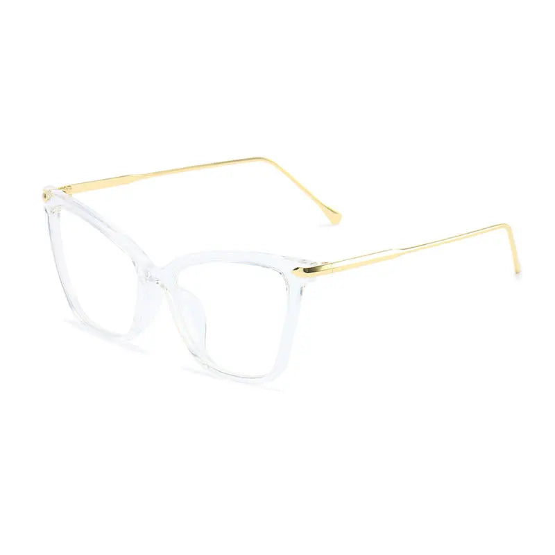 Hotony Women's Full Rim Square Cat Eye Alloy Eyeglasses 97024