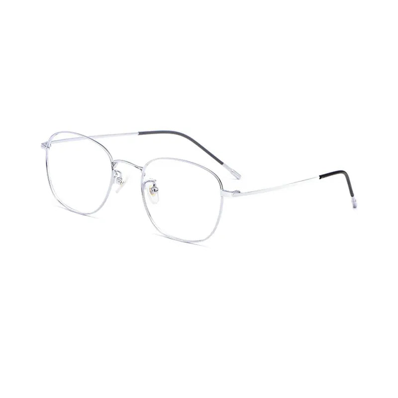 Hotony Unisex Full Rim Round Beta Titanium Prescription Eyeglasses 8822X size chart