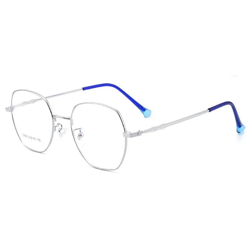 Hotony Unisex Full Rim Polygon Alloy Spring Hinge Eyeglasses H880 Full Rim Hotony   