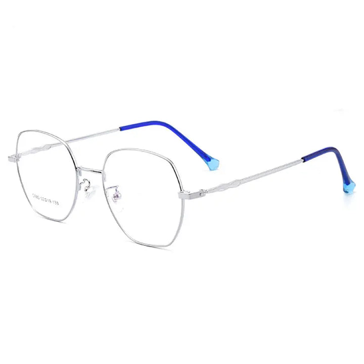 Hotony Unisex Full Rim Polygon Alloy Spring Hinge Eyeglasses H880 Full Rim Hotony   