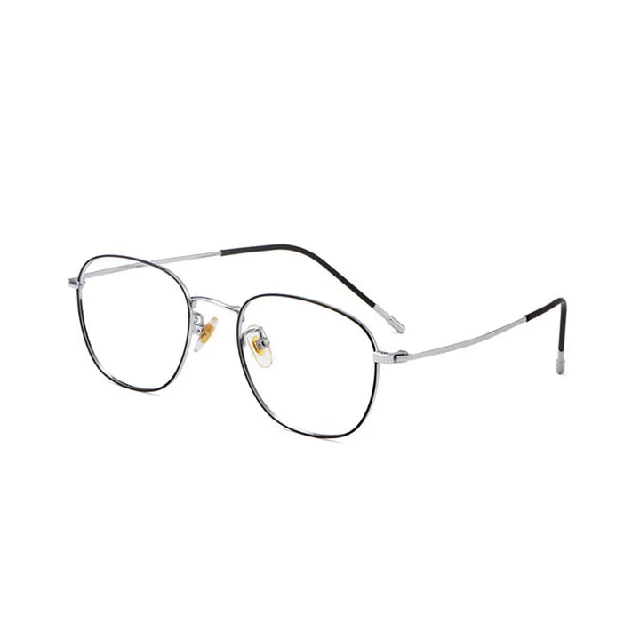 Hotony Unisex Full Rim Round Beta Titanium Prescription Eyeglasses 8822X size chart