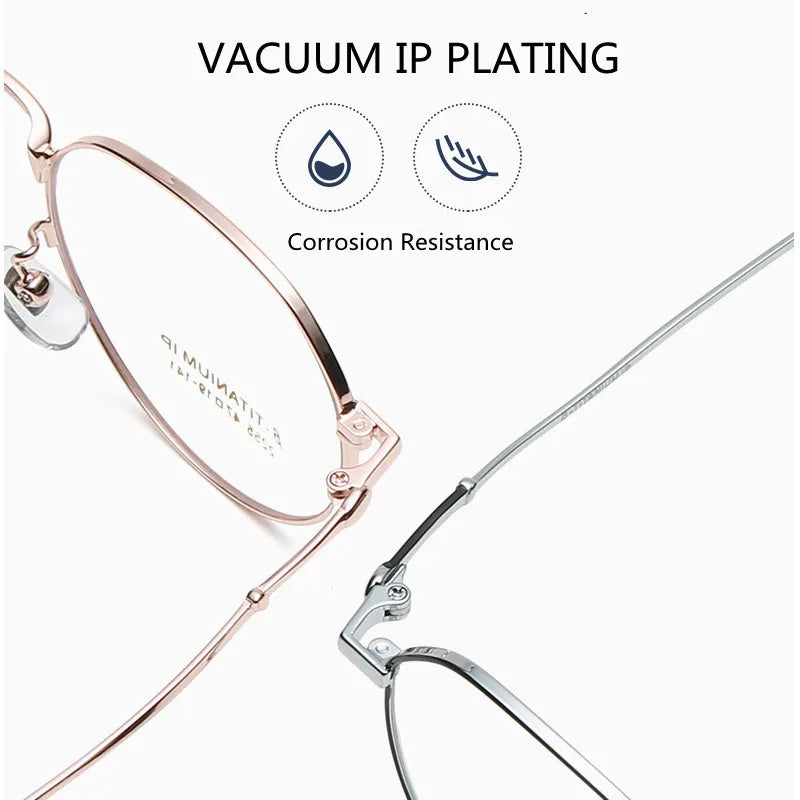 Kocolior Unisex Full Rim Oval Titanium Eyeglasses 2255 Full Rim Kocolior   