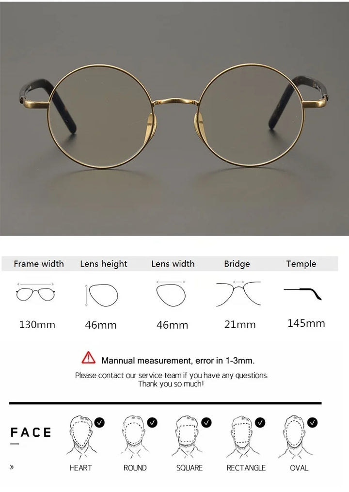 Aimee Unisex Full Rim Round Titanium Acetate Eyeglasses 11122 Full Rim Aimee   