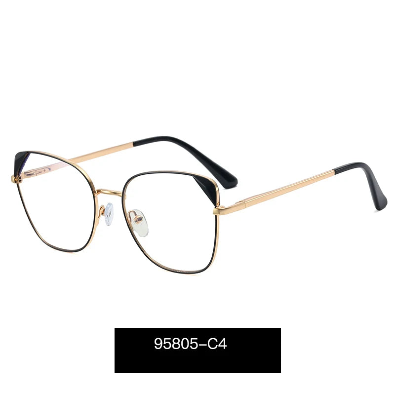 Hotony Women's Full Rim Square Cat Eye Tr 90 Alloy Eyeglasses 958054