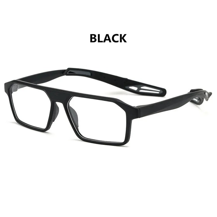 Kocolior Unisex Full Rim Square Tr 90  Sport Eyeglasses 1218 Full Rim Kocolior Black China 