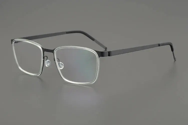 Bobbie 971100 Unisex Square Titanium Acetate Full Rim Frames FuzWeb