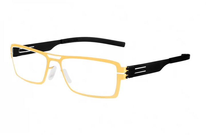 Aimee Unisex Full Rim Square Screwless Stainless Steel Eyeglasses 1173 Full Rim Aimee Golden  