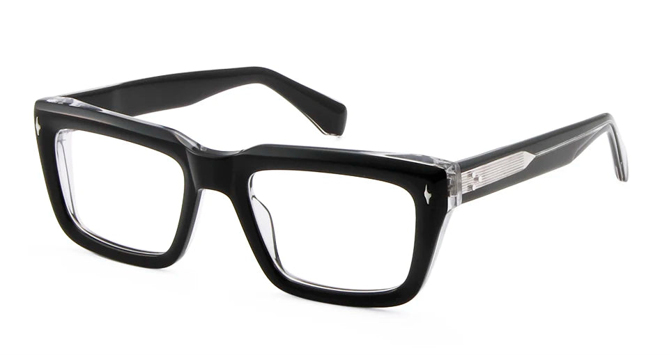 Esnbie Unisex Full Rim Square Acetate Eyeglasses 1-407-1