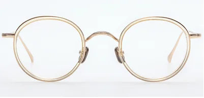 Aimee Unisex Full Rim Round Titanium Acetate Eyeglasses 14139 Full Rim Aimee Transparent-Yellow  