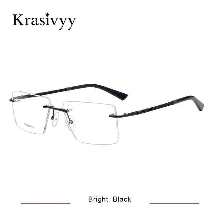 Krasivyy Women's Rimless Flat Top Square Titanium Eyeglasses 316057