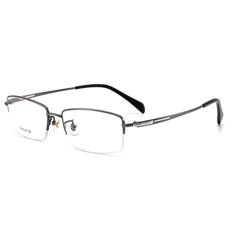 Hotochki Women's Semi Rim Square Titanium Eyeglasses 89064