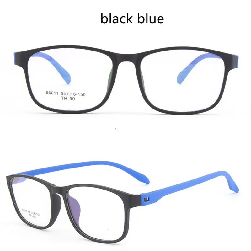 Kocolior Unisex Full Rim Square Tr 90 Hyperopic Reading Glasses 66011 Reading Glasses Kocolior Black Blue China 0