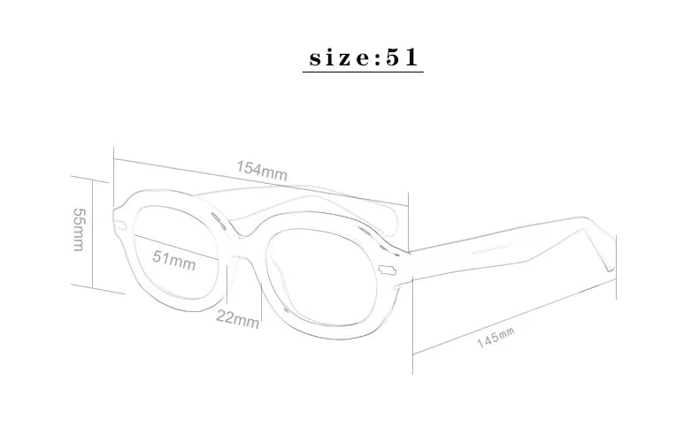 Hewei Unisex Full Rim Oval Acetate Sunglasses 0007 Sunglasses Hewei   