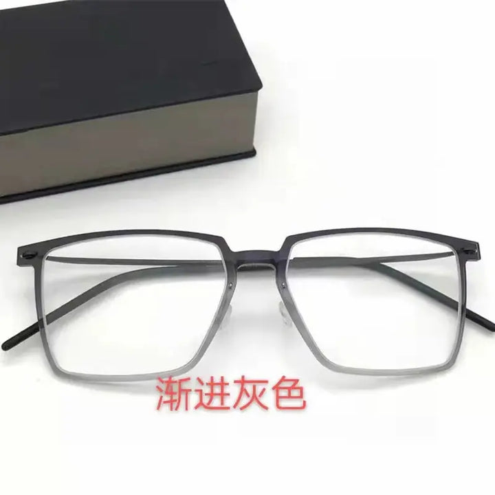 Aimee Unisex Full Rim Square Titanium Acetate Eyeglasses 776577 FuzWeb