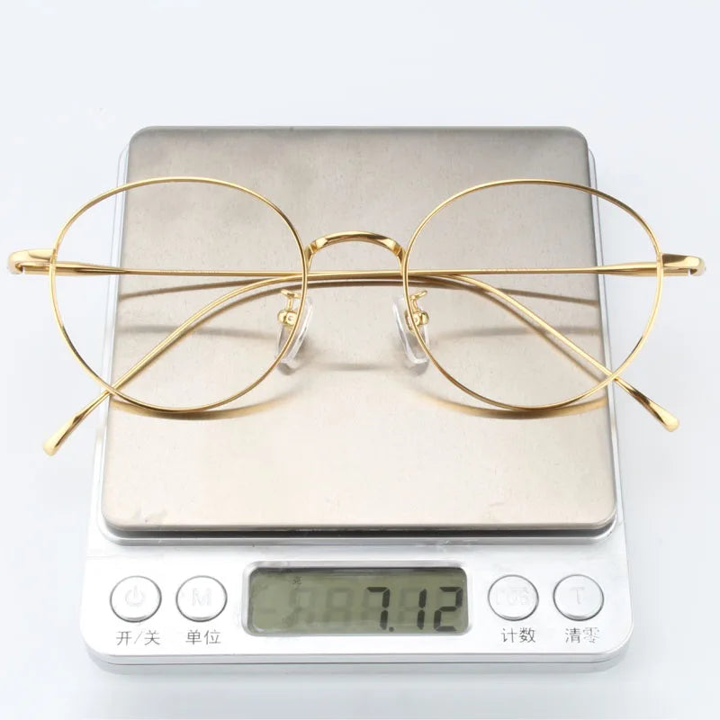 Muzz 61440 unisex round pure titanium prescription eyeglasses — view 7